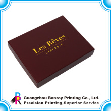 High end lid and base cardboard luxury jewellery box with hot stamping